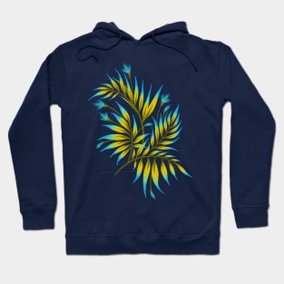 Waikiki Palm - Yellow / Blue Hoodie